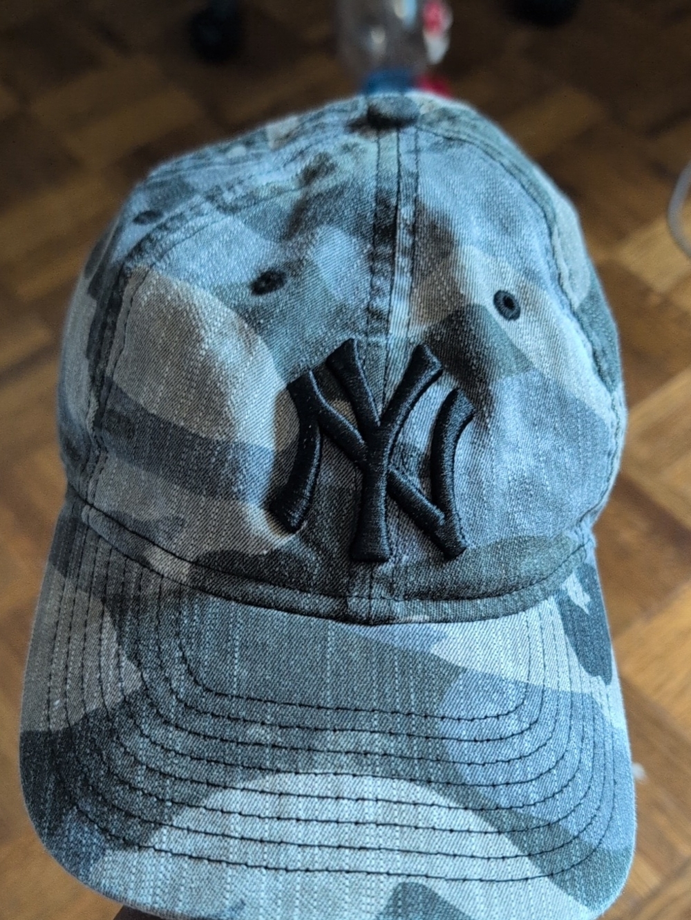 Genuine Merchandise Camo Baseball Cap in Black and Gray